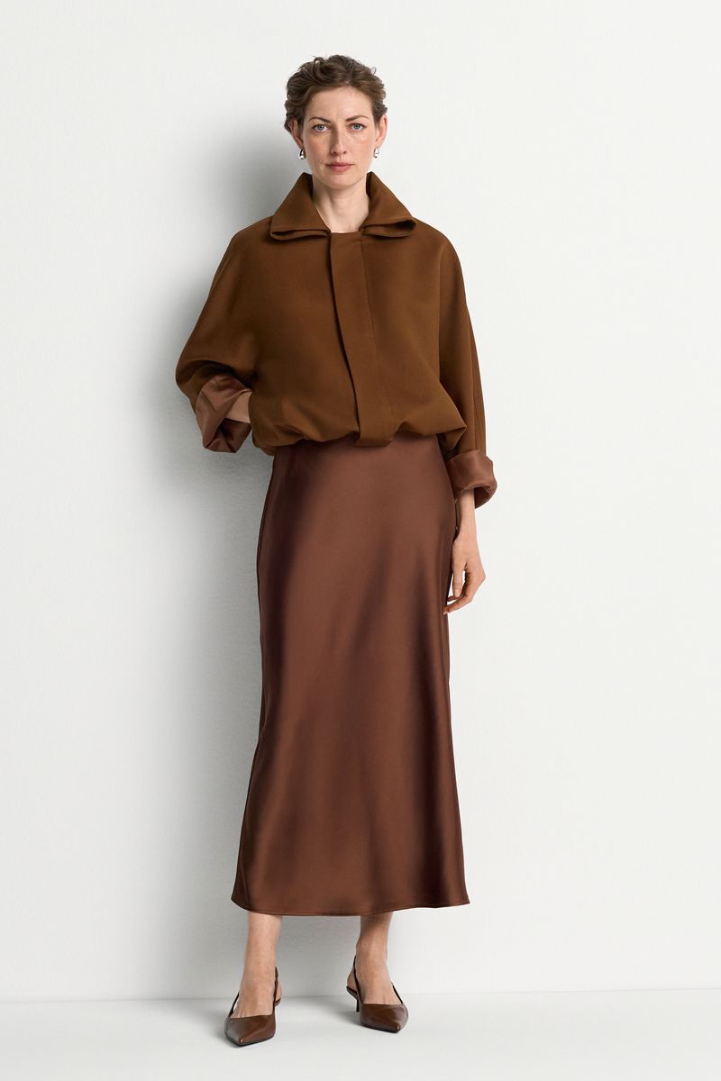 Satin Midi Skirt