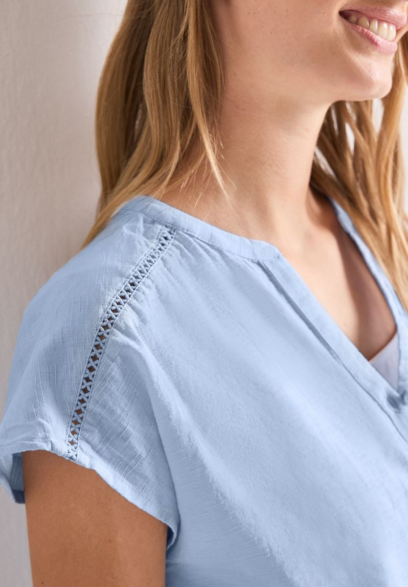 Dropped Shoulder Blusenshirt mit Tape