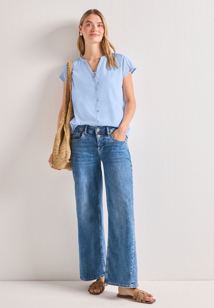 Dropped Shoulder Blusenshirt mit Tape