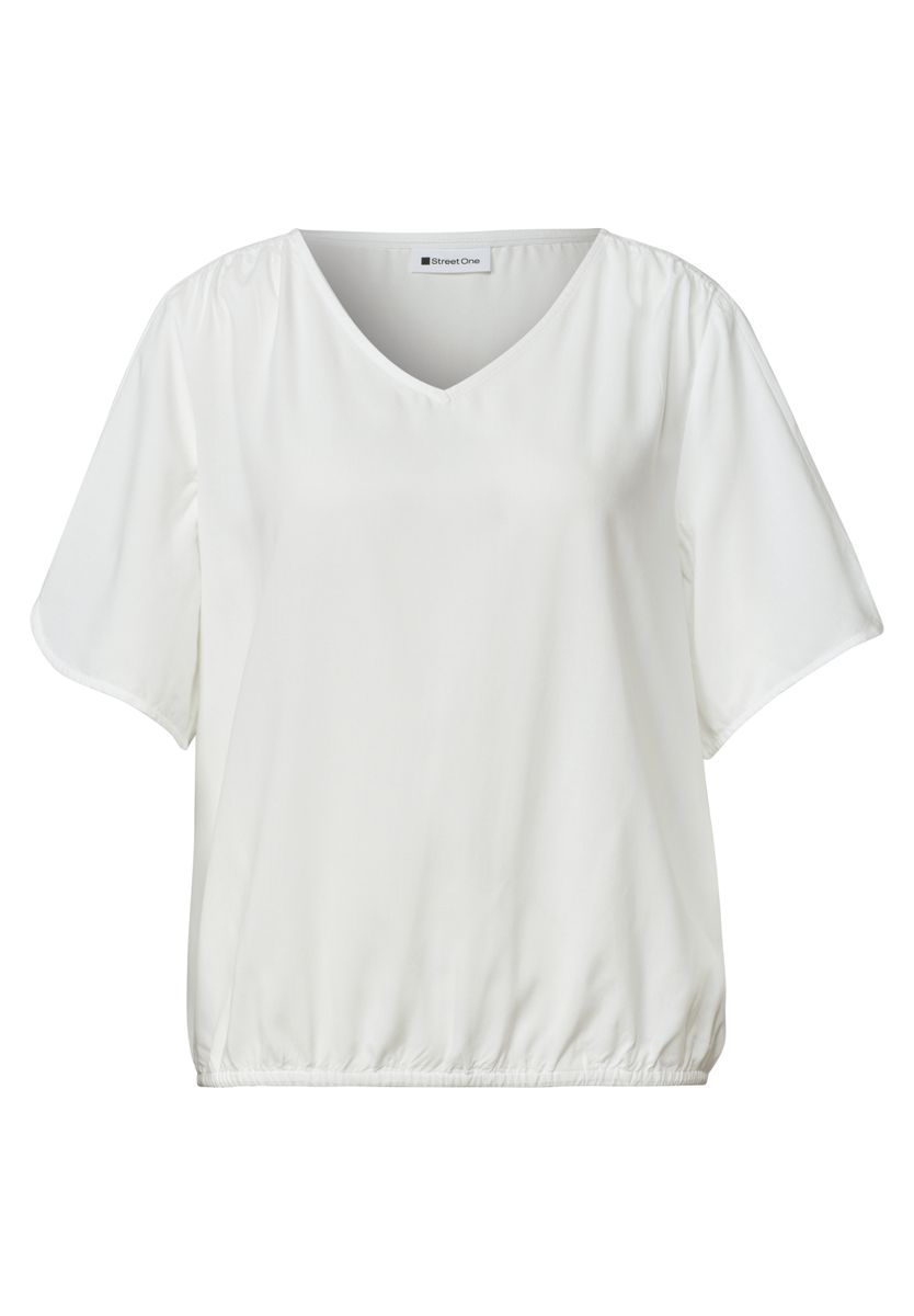 Kurzarm Blusenshirt mit V-Neck