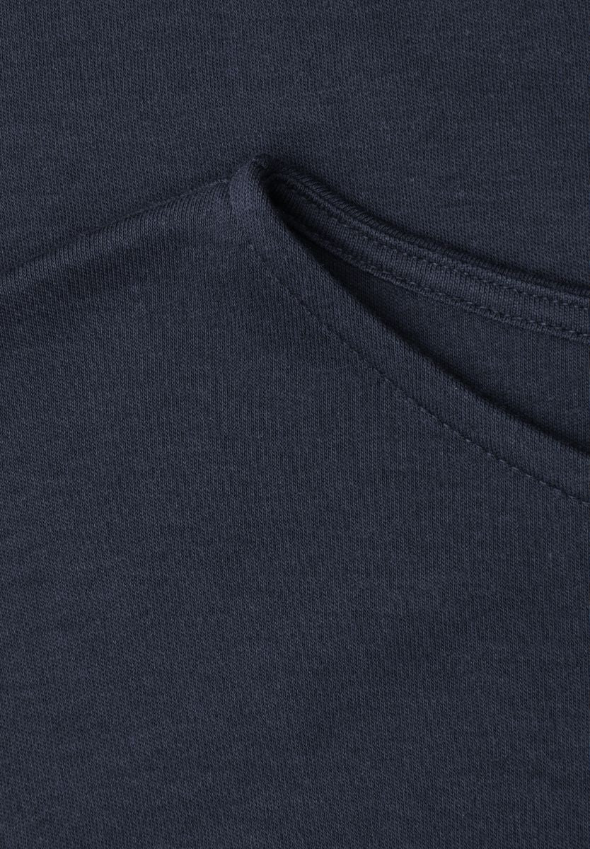 Basic Shirt mit Boat Neck und Elastikbund