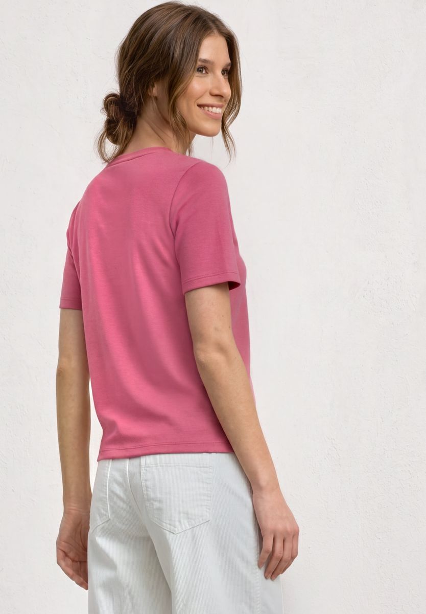 T-Shirt mit dekorativer Brusttasche