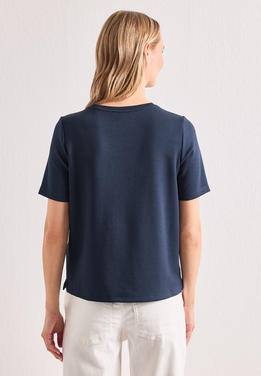 T-Shirt mit dekorativer Brusttasche