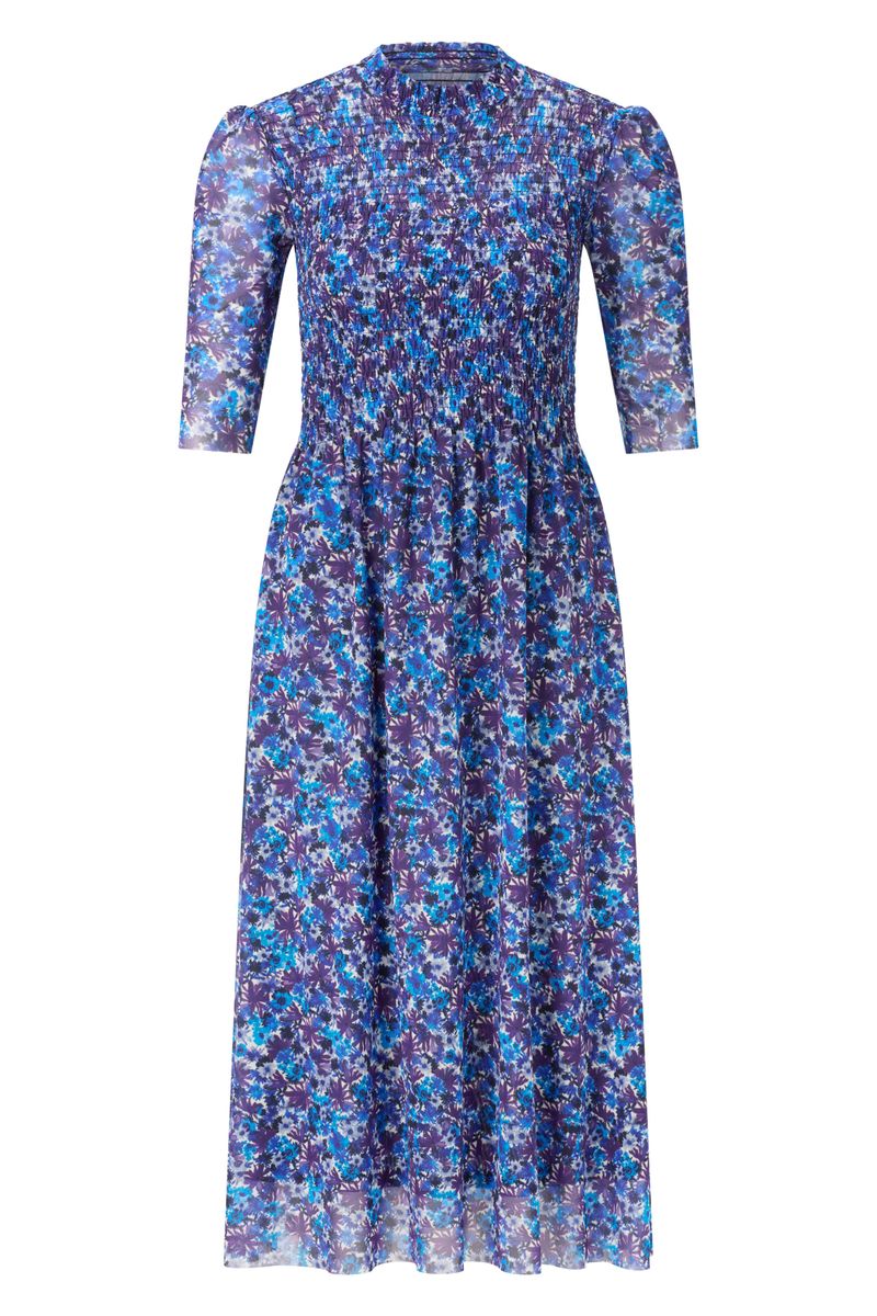Smocked Mesh Dress