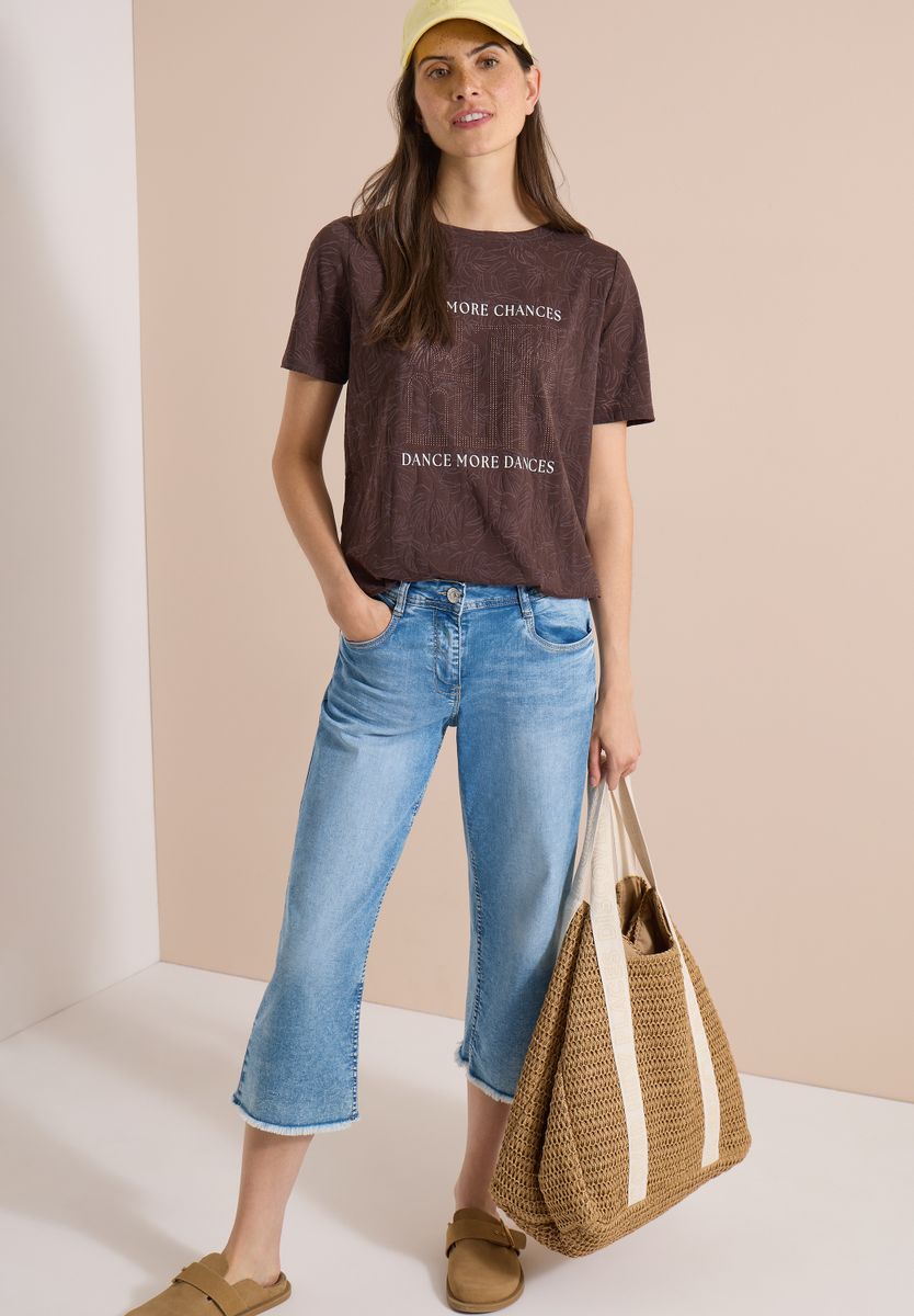 T-Shirt in Ausbrenner-Optik