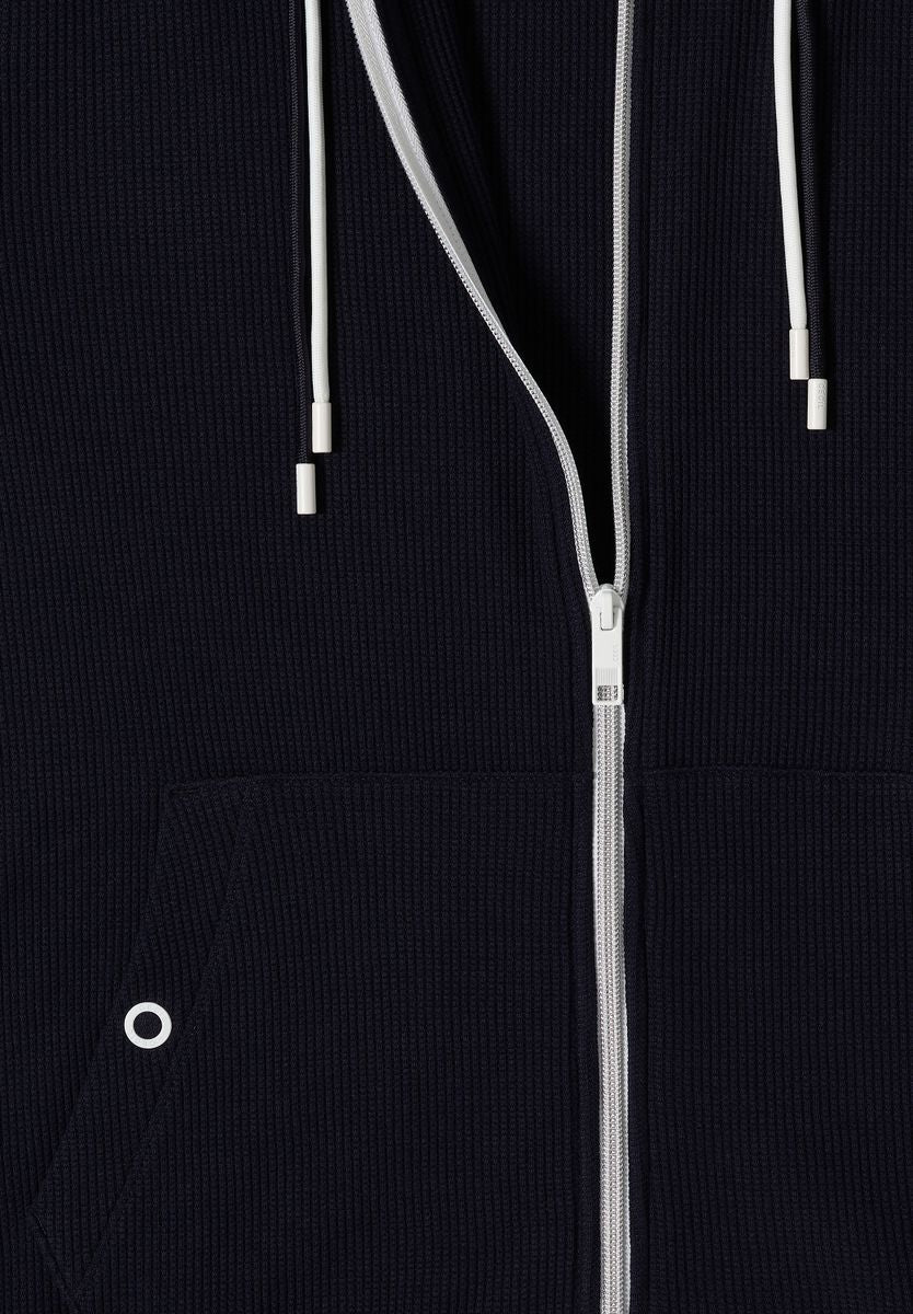 Langarm Jacke mit Kapuze und Struktur
