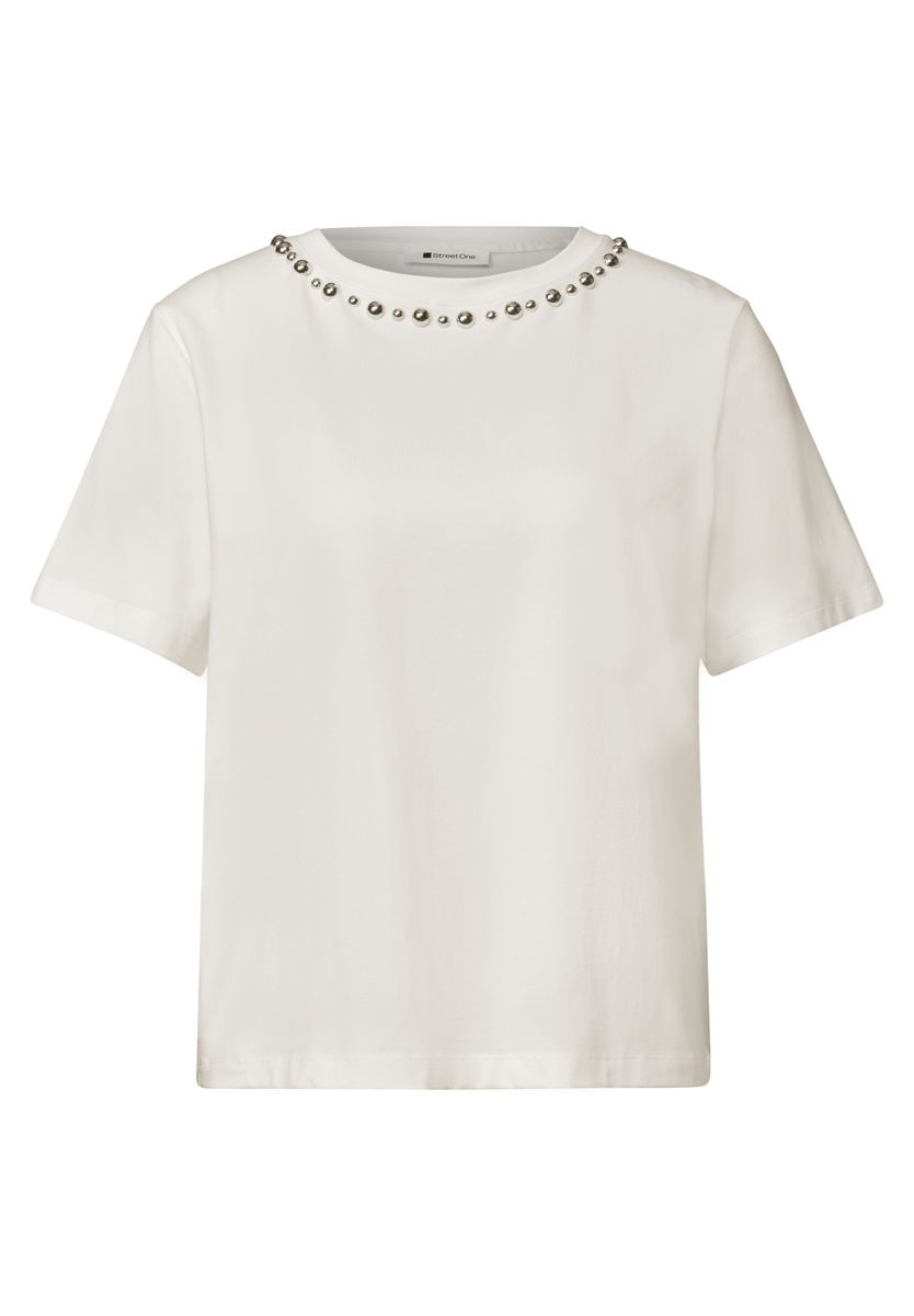 T-Shirt mit Rundhals und dekorativen Details
