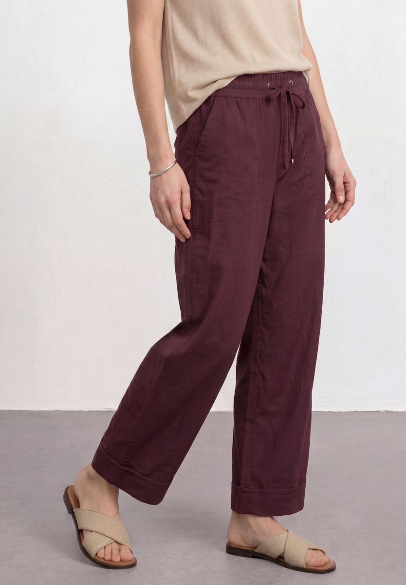 Straight Leg Hose im Casual Fit mit Turn-Up