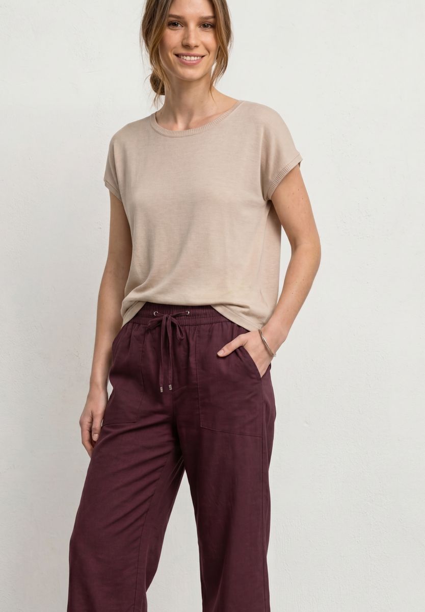 Straight Leg Hose im Casual Fit mit Turn-Up