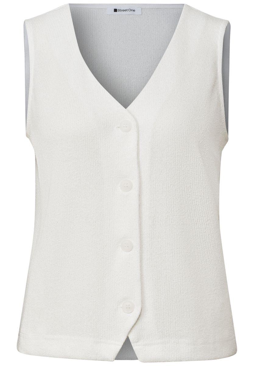 Weste in Feinstrick-Optik mit V-Neck