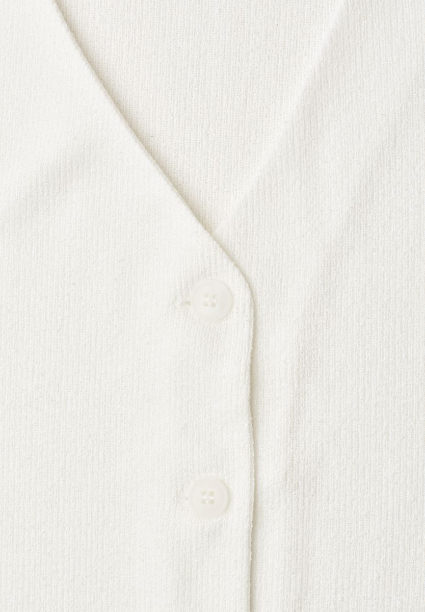 Weste in Feinstrick-Optik mit V-Neck