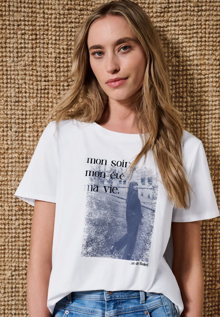 T-Shirt mit Rundhals und Fotoprint