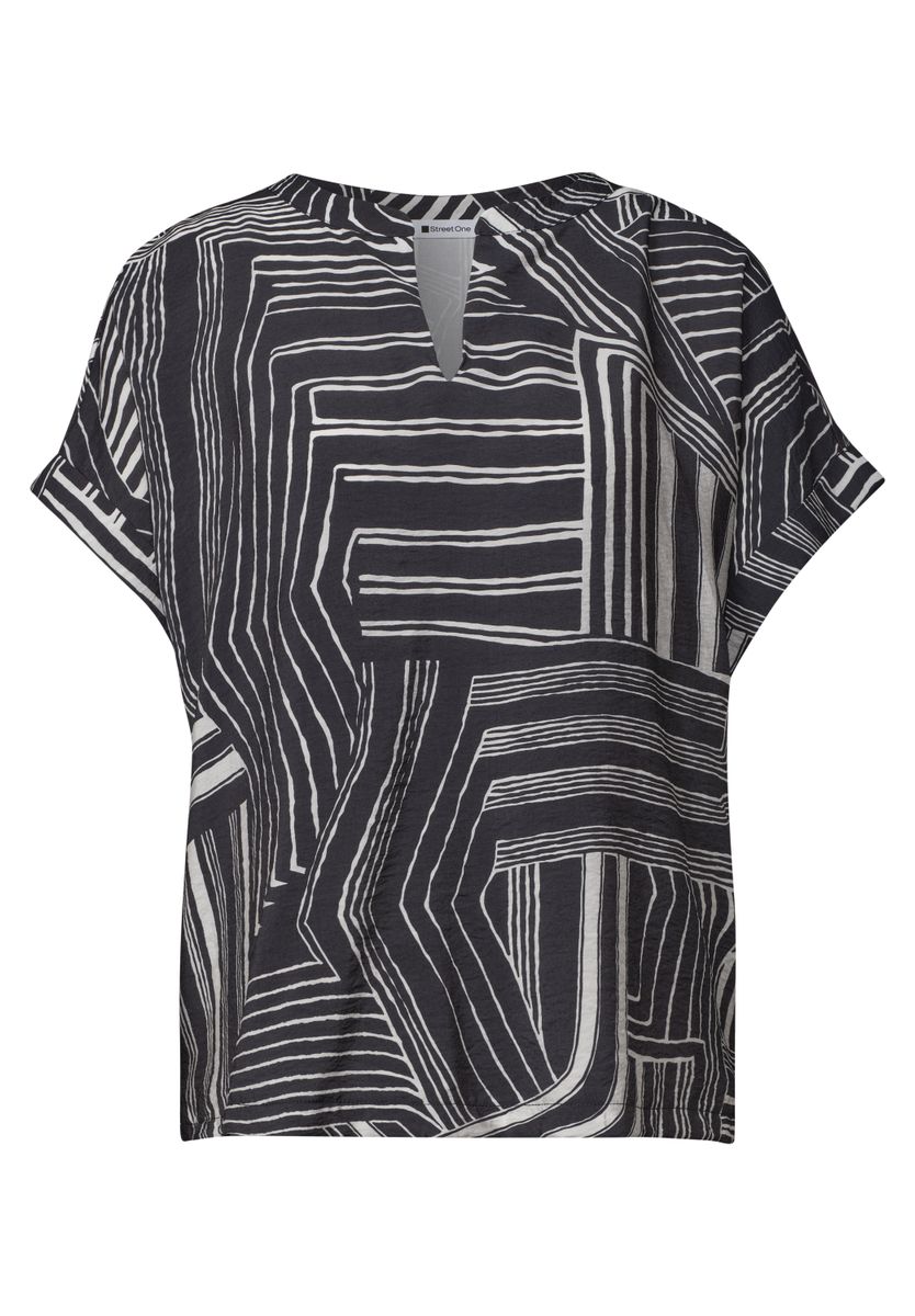 Dropped Shoulder Shirt mit Split Neck