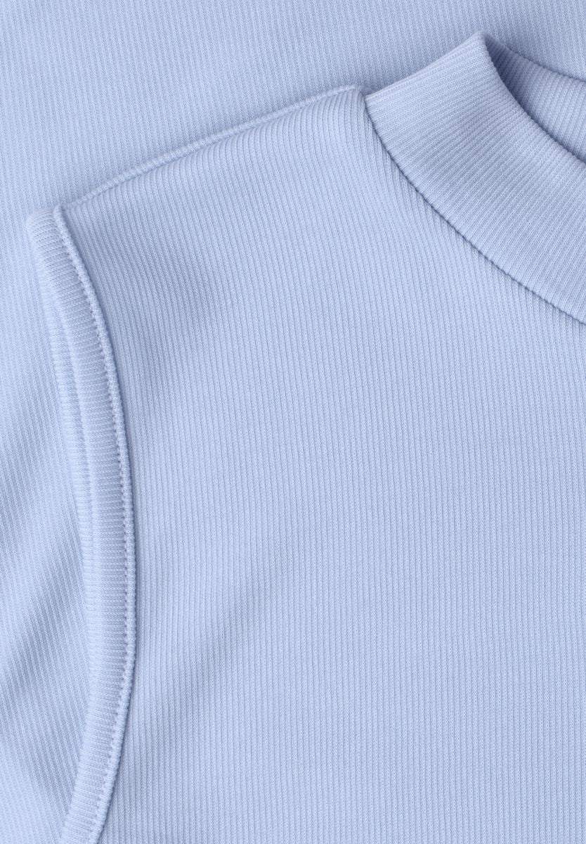 Top im Silk-Look mit Turtle Neck