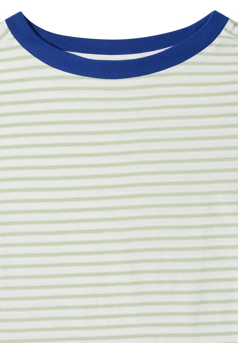 T-Shirt mit Streifen und Kontrastdetail