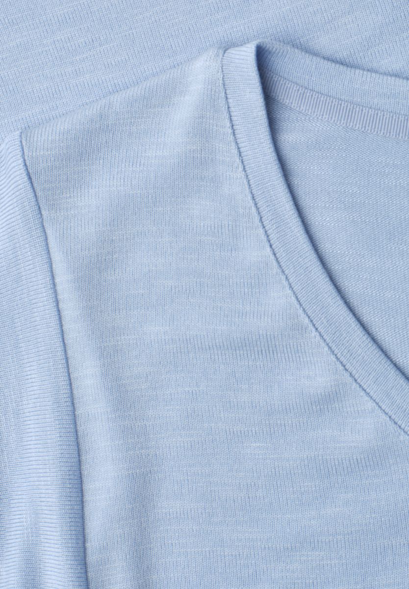 Shirt mit kurzen Volant-Ärmeln