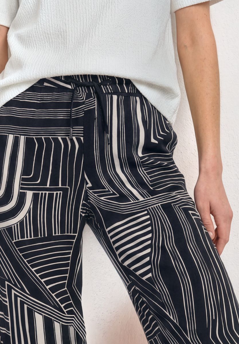 7/8 High Waist Culotte mit Muster