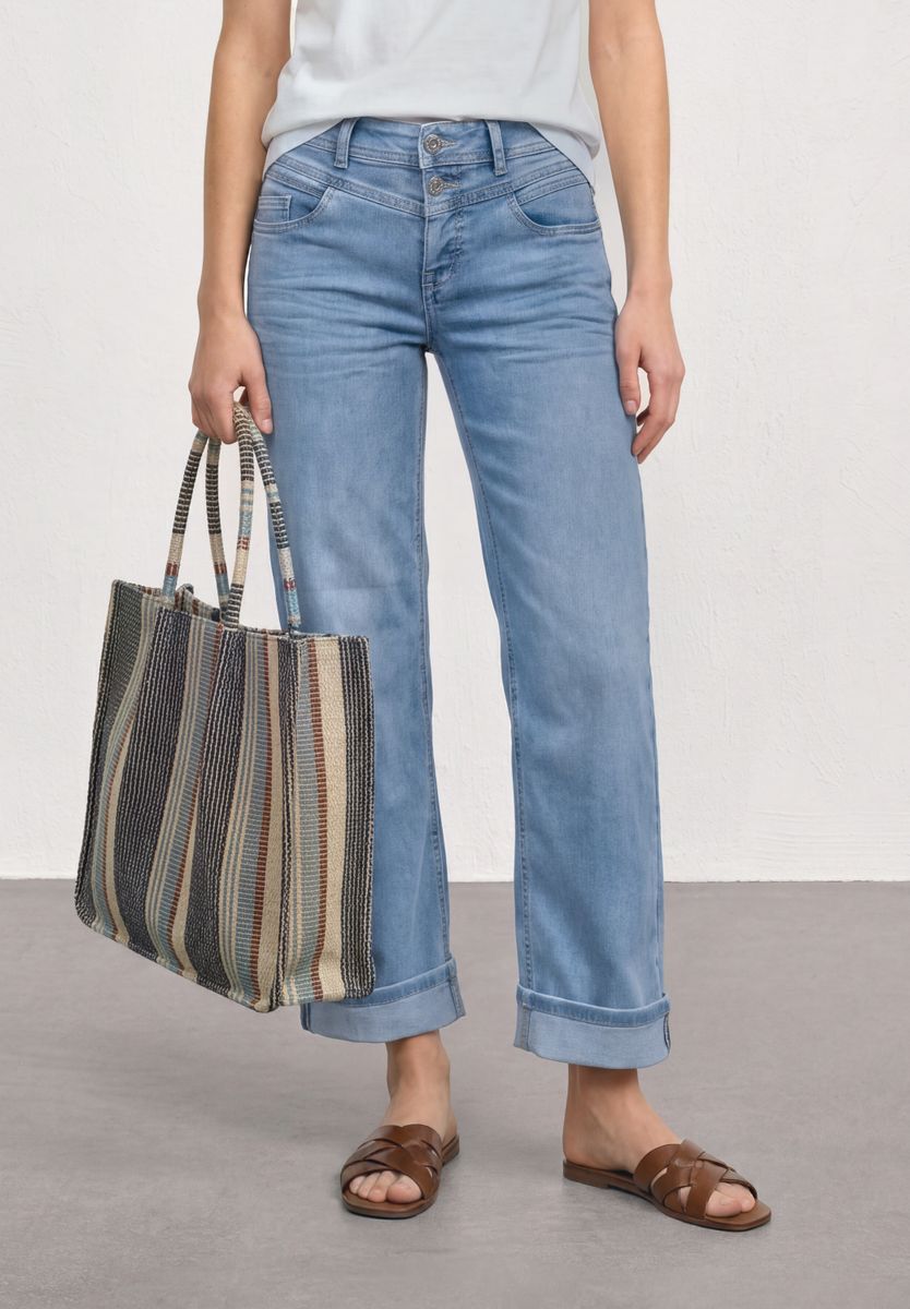 Straight Leg Jeans im Casual Fit mit Turn-Up