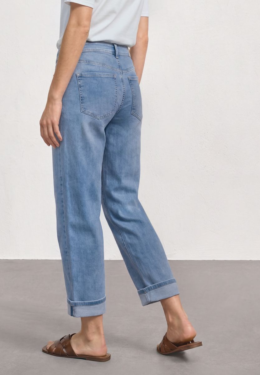 Straight Leg Jeans im Casual Fit mit Turn-Up