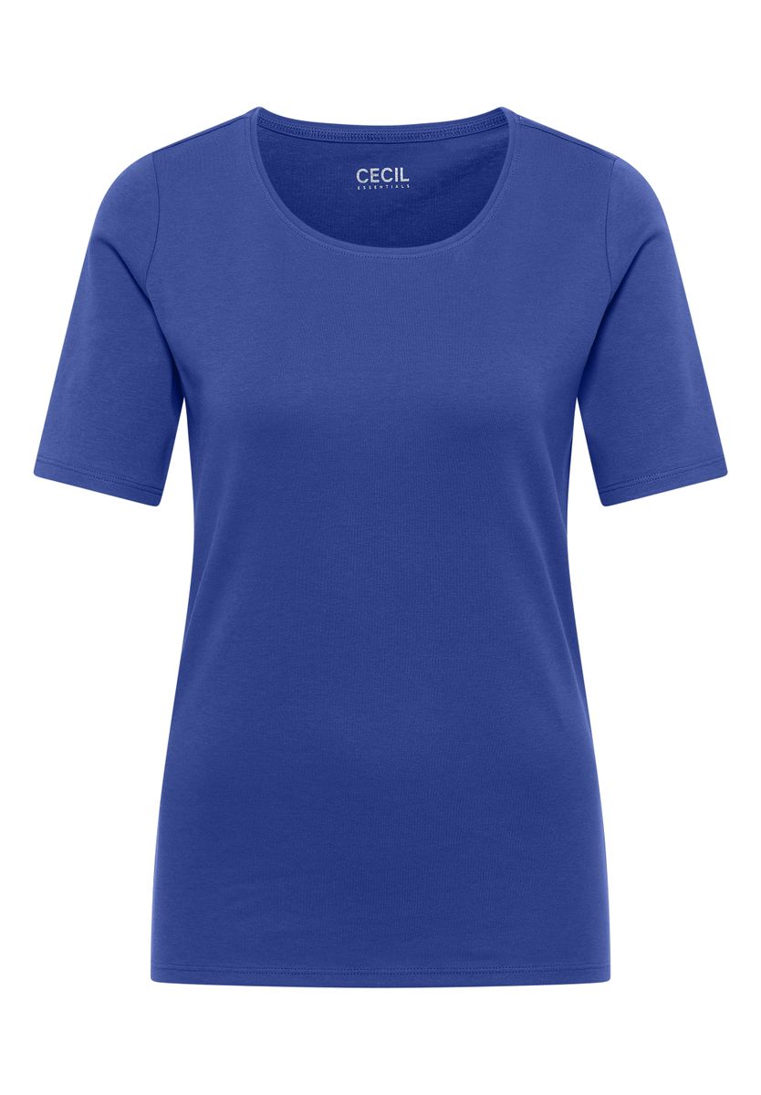 Basic T-Shirt mit Rundhals in Unifarbe