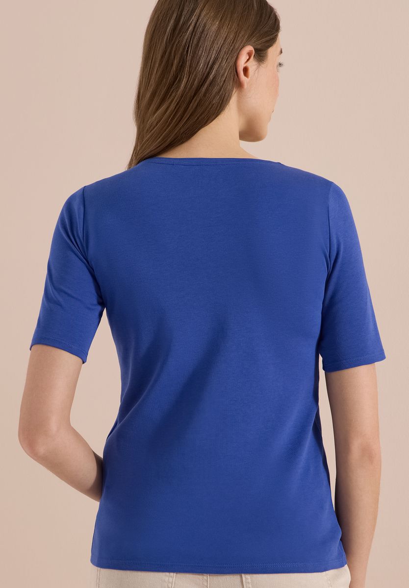 Basic T-Shirt mit Rundhals in Unifarbe