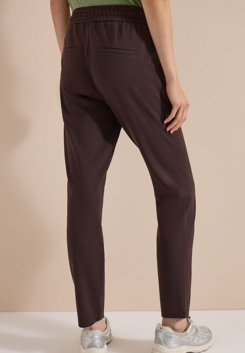 Mid Waist Slim Leg Hose im Casual Fit