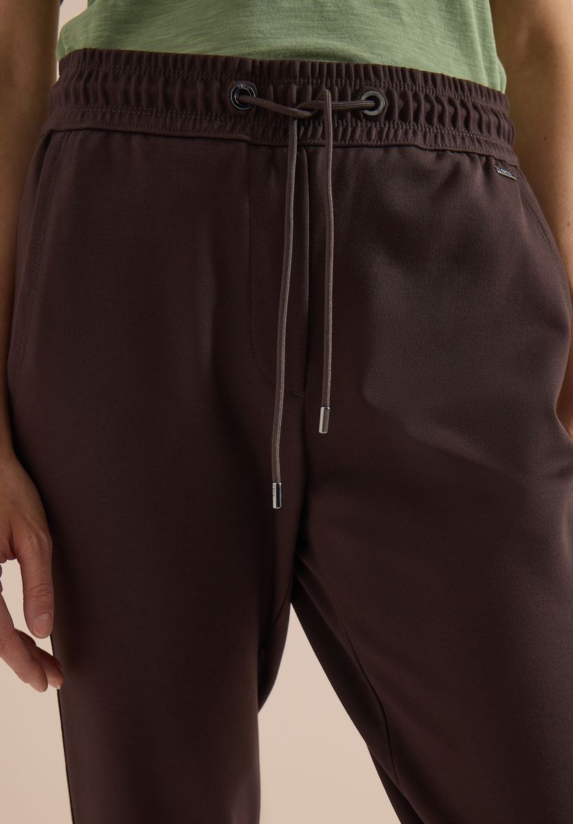 Mid Waist Slim Leg Hose im Casual Fit
