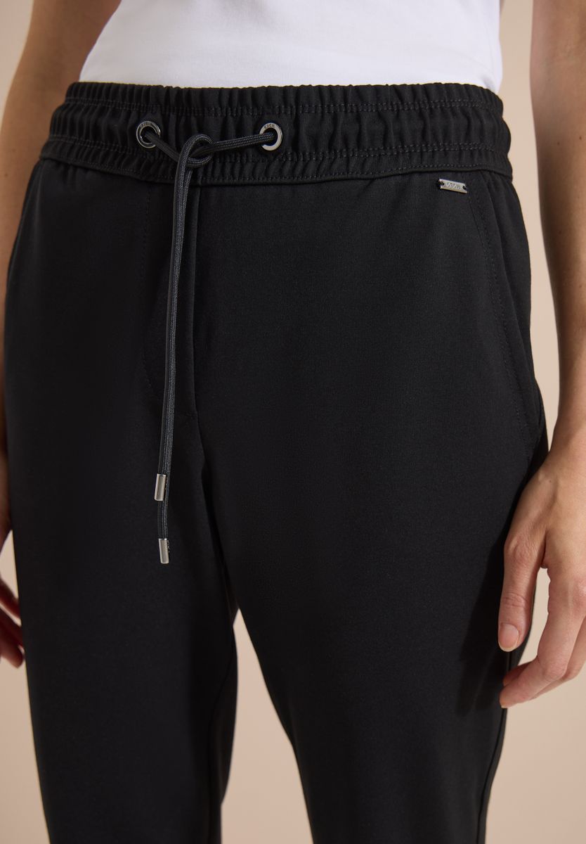 Mid Waist Slim Leg Hose im Casual Fit
