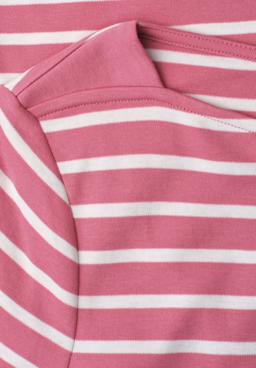 T-Shirt mit Boat Neck und Streifen