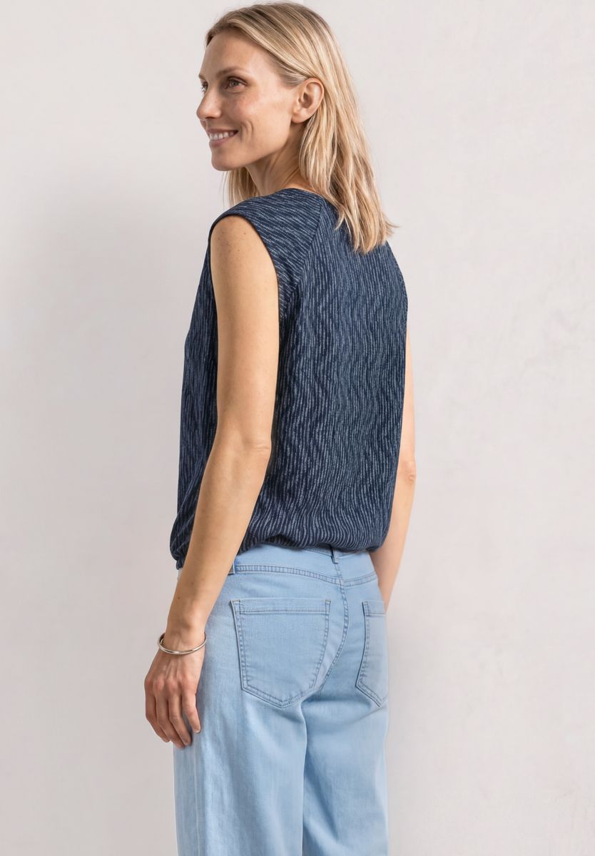 Dropped Shoulder Shirt mit Elastiksaum