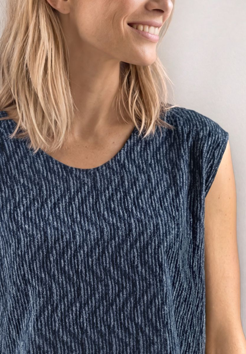 Dropped Shoulder Shirt mit Elastiksaum