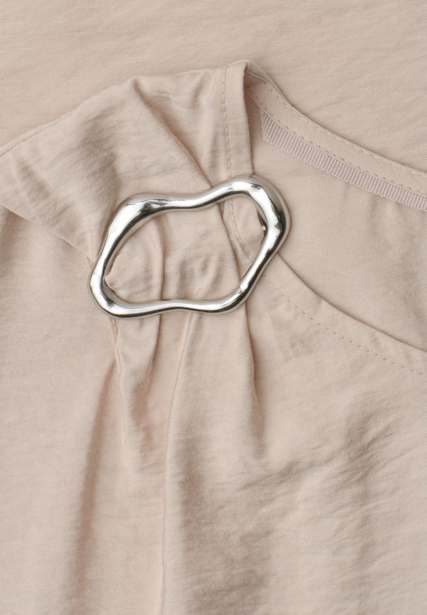 Blusenshirt mit Rundhals und Schnallendetail