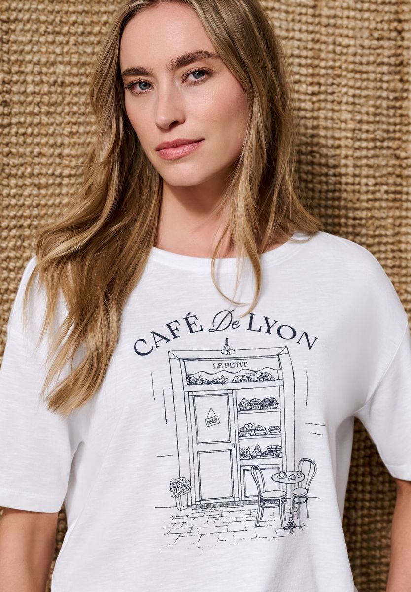 T-Shirt mit Rundhals und Frontprint