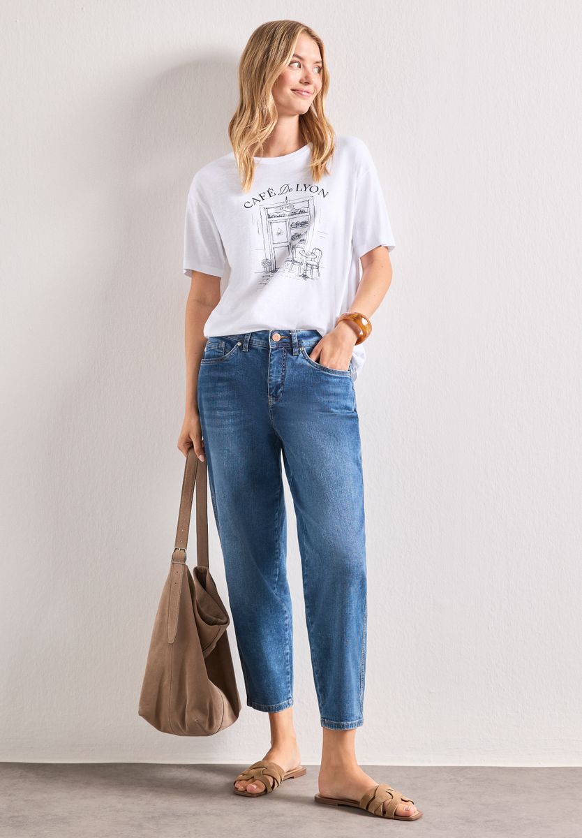 T-Shirt mit Rundhals und Frontprint