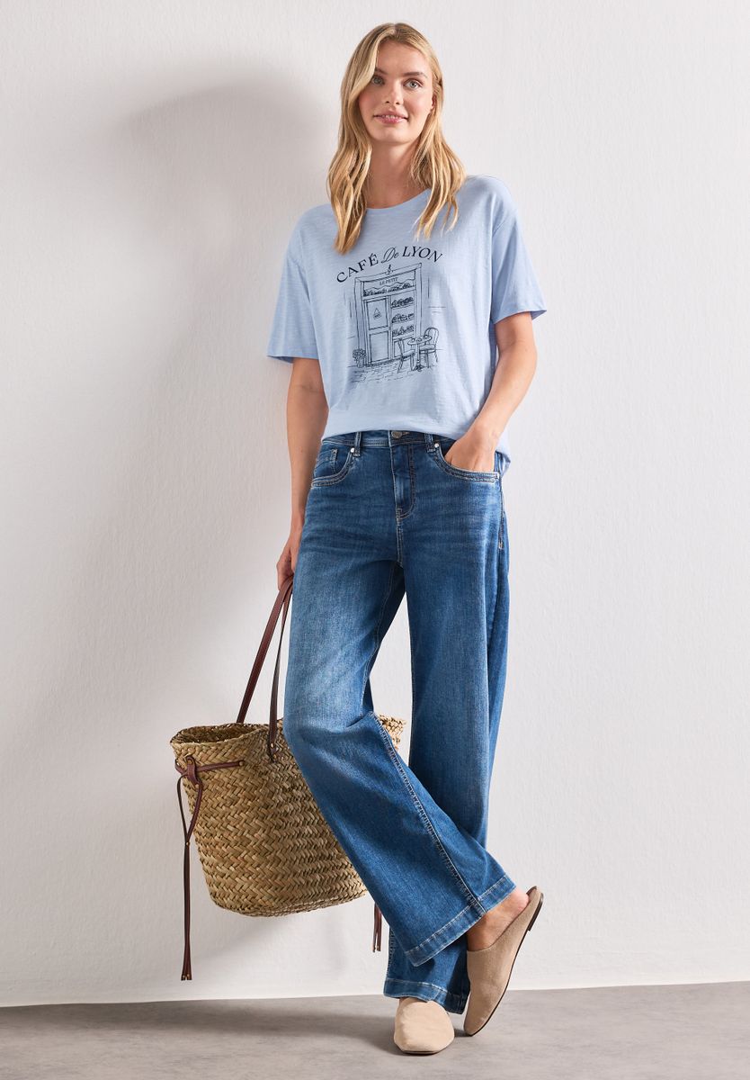 T-Shirt mit Rundhals und Frontprint