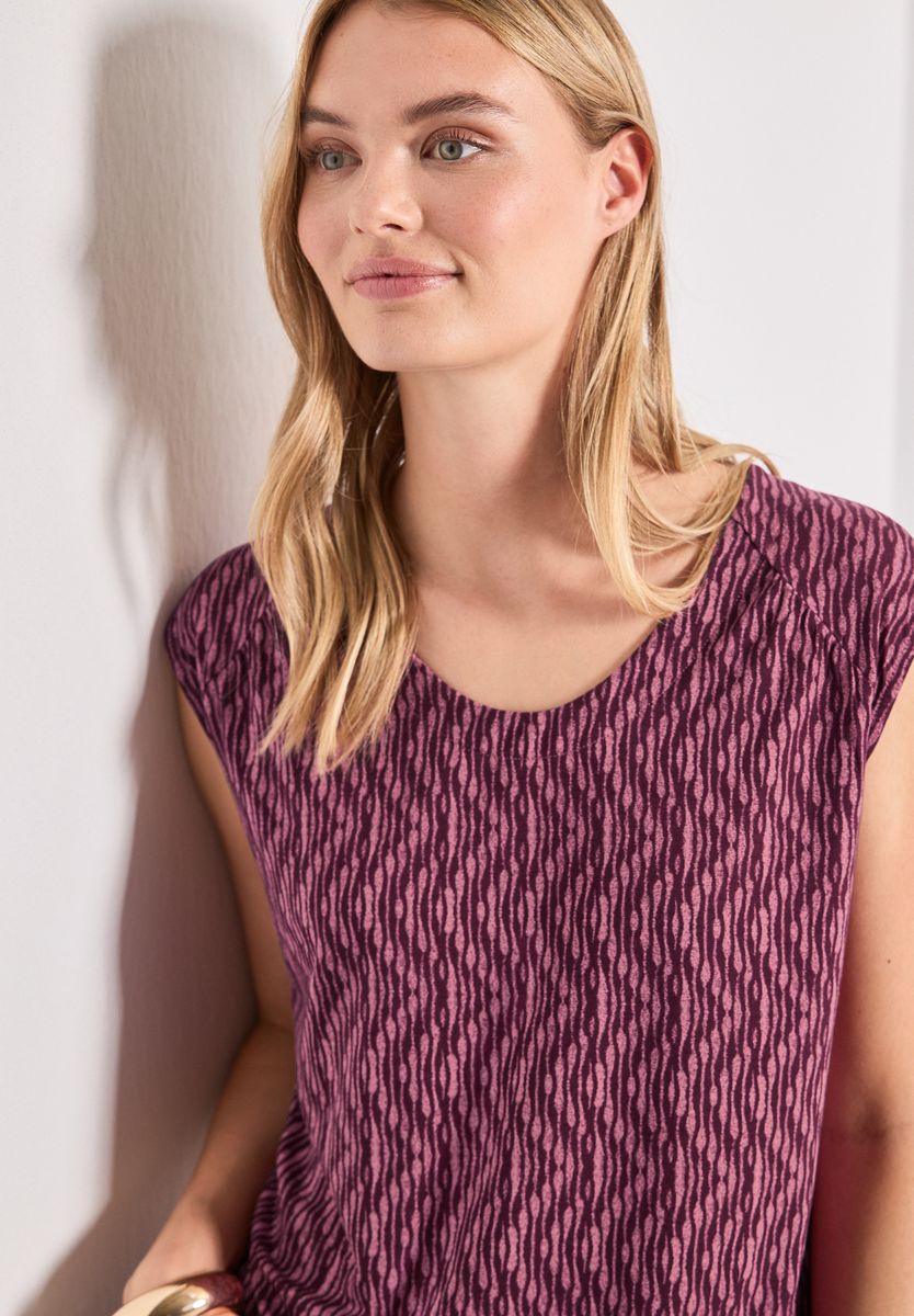Dropped Shoulder Shirt mit Elastiksaum
