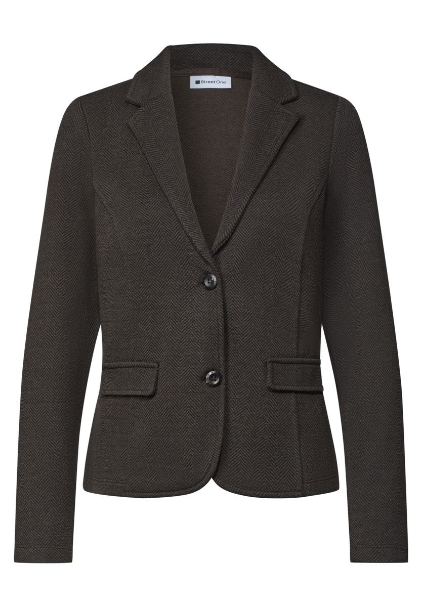 Basic Blazer mit Reverskragen und Dessin