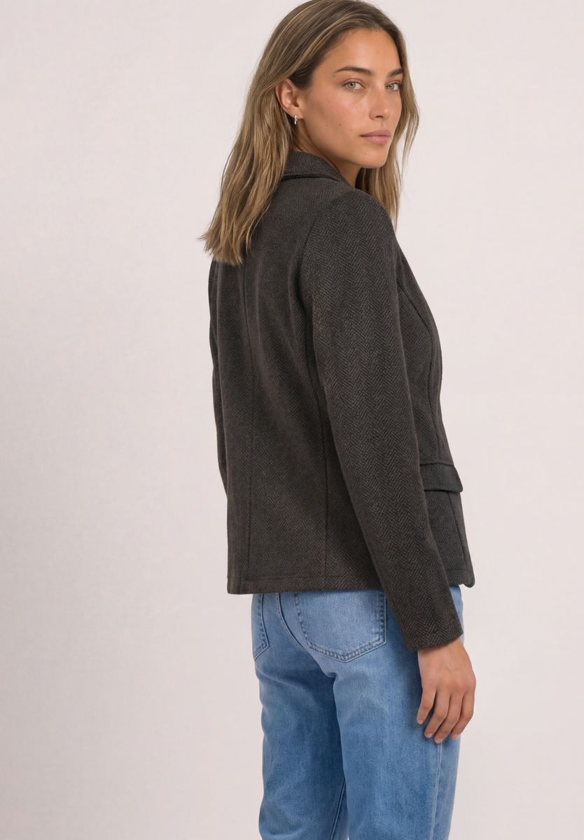 Basic Blazer mit Reverskragen und Dessin