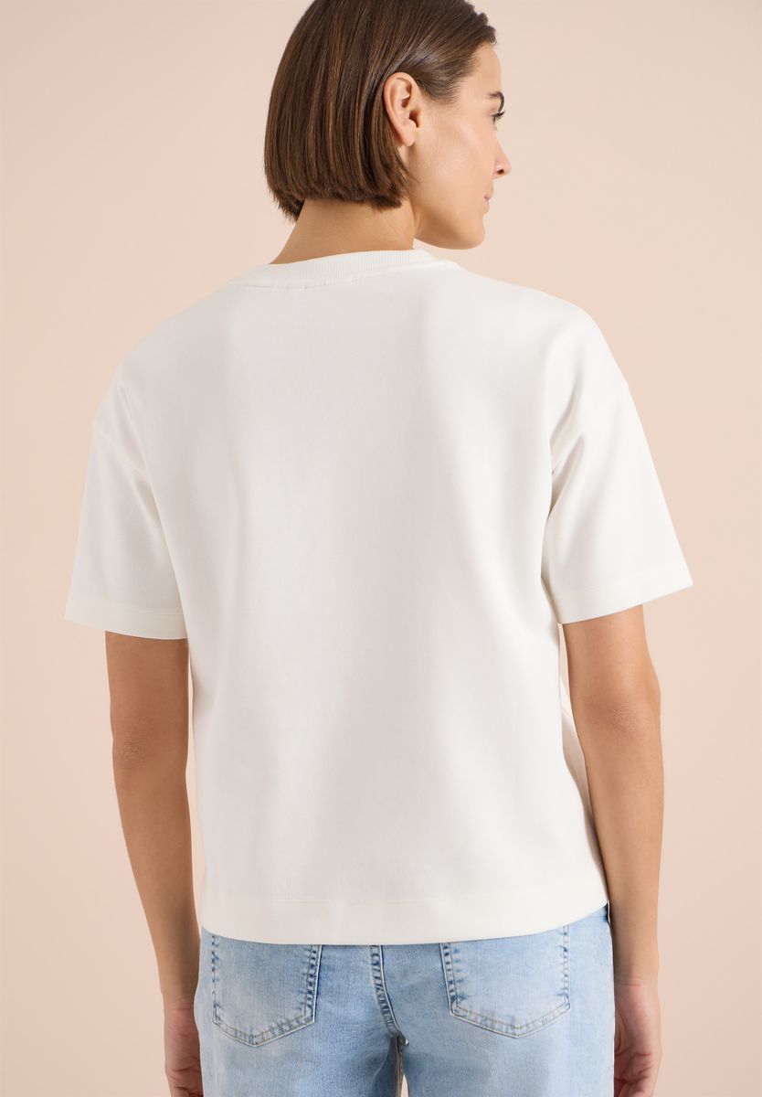 Kurzarm Sweatshirt mit Embroidery