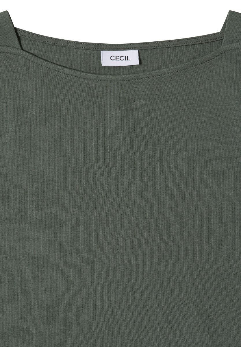 Basic Shirt mit U-Boot-Ausschnitt