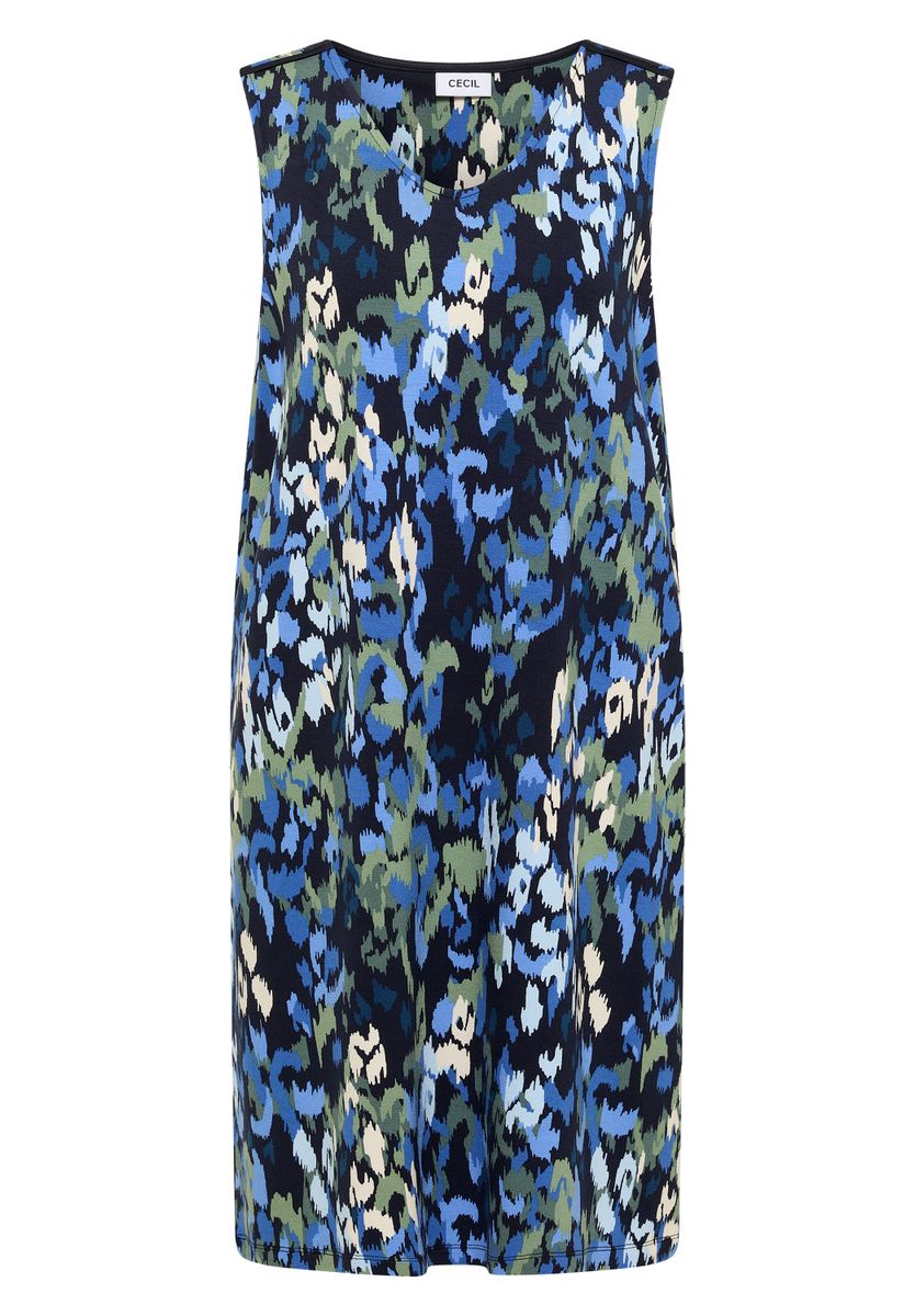 Knielanges Kleid aus Jersey mit Print
