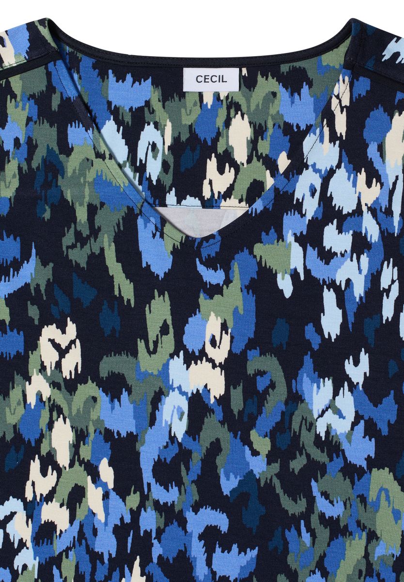 Knielanges Kleid aus Jersey mit Print