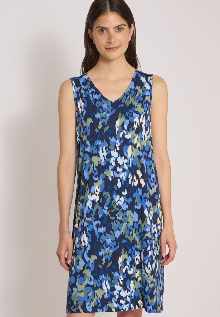 Knielanges Kleid aus Jersey mit Print