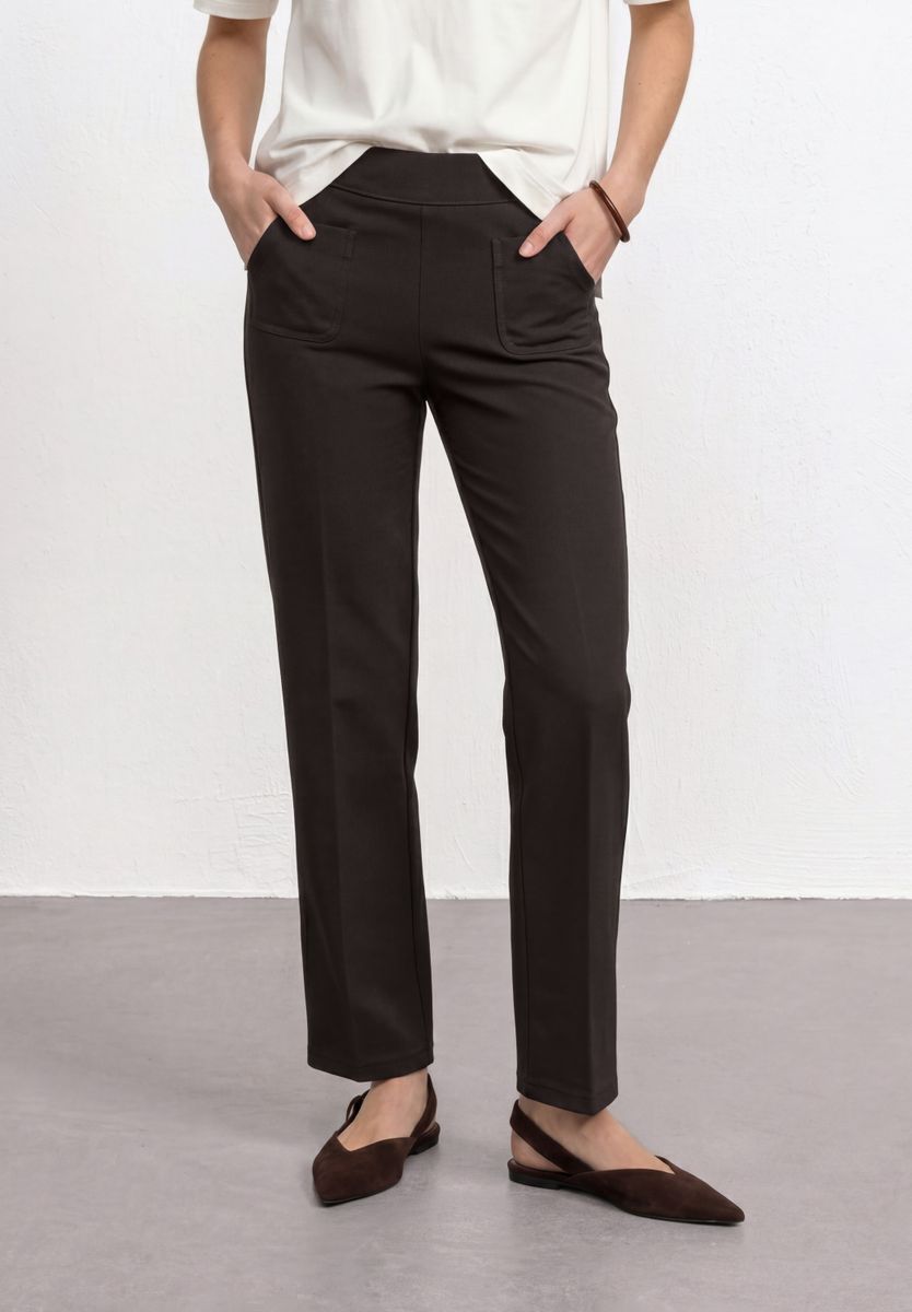 High Waist Straight Leg Hose im Casual Fit