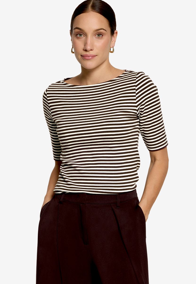 Ringelshirt  mit U-Boot Ausschnitt