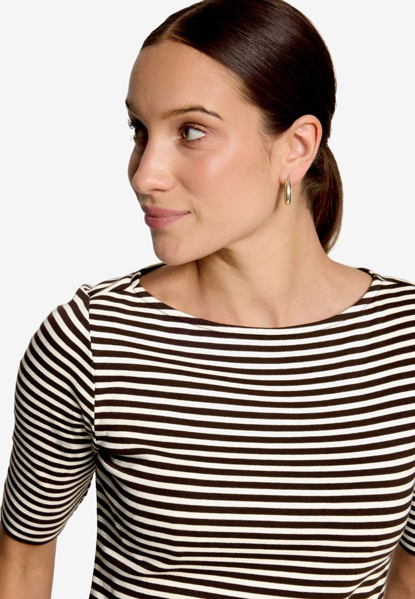 Ringelshirt  mit U-Boot Ausschnitt