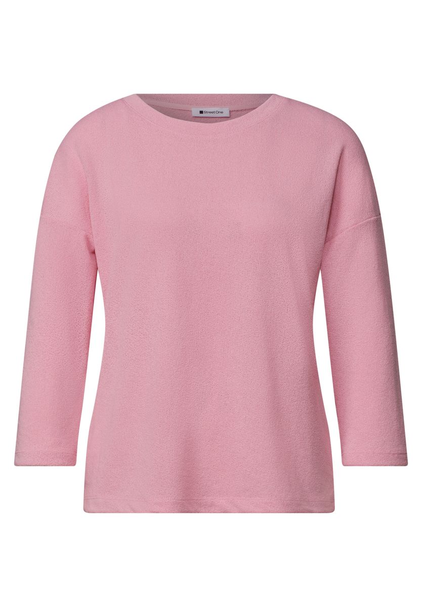 3/4-Arm Shirt in Strick-Optik