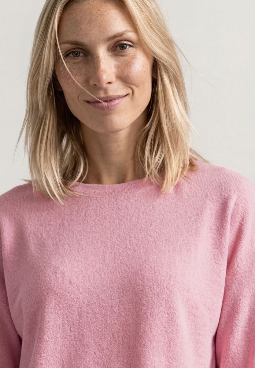 3/4-Arm Shirt in Strick-Optik