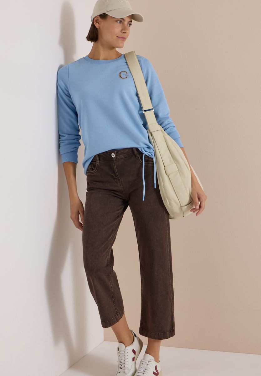 Sweatshirt mit Rundhals und Tunnelzug