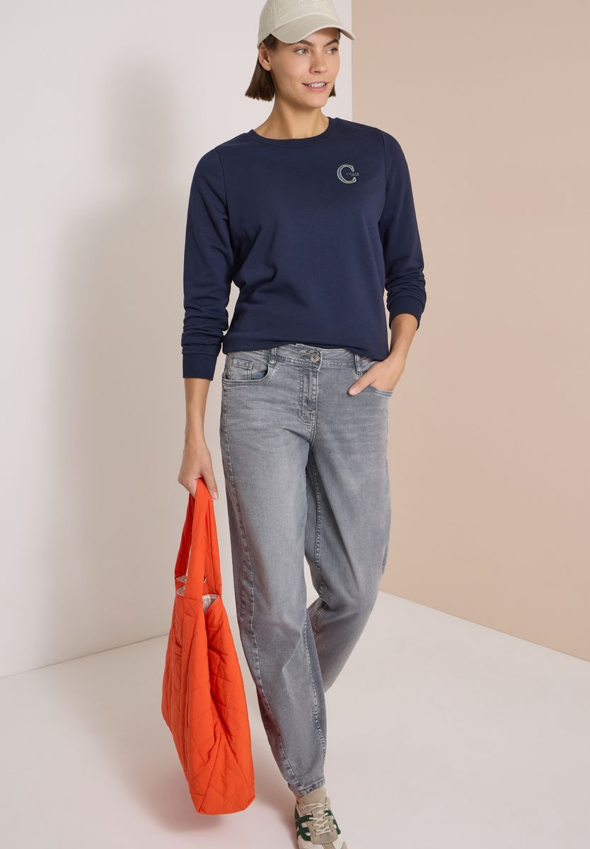 Sweatshirt mit Rundhals und Tunnelzug